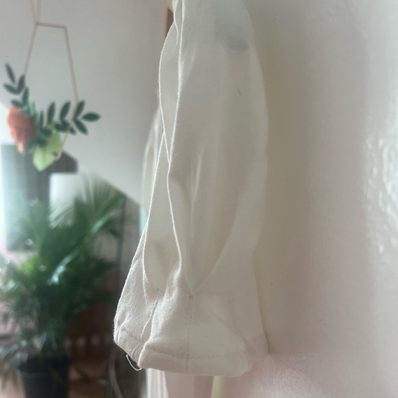 EUC VTG 90s BEBE S white wrap Marilyn Monroe satin cotton stretch sunshine seams - Picture 10 of 16